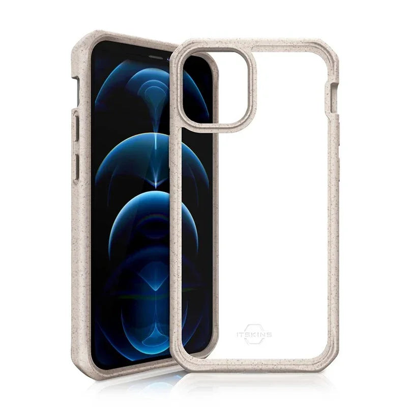Itskins Feroniabio Pure iPhone 12 / 12 Pro Case - Natural And Transparent - Tashqila Itskins Feroniabio Pure iPhone 12 / 12 Pro Case - Natural And Transparent - Tashqila